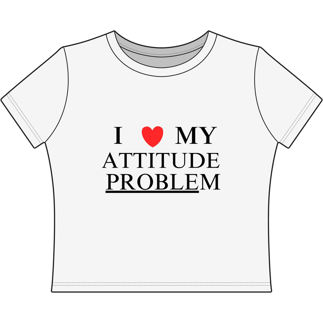 I Heart My Attitude Problem Women's Baby Tee